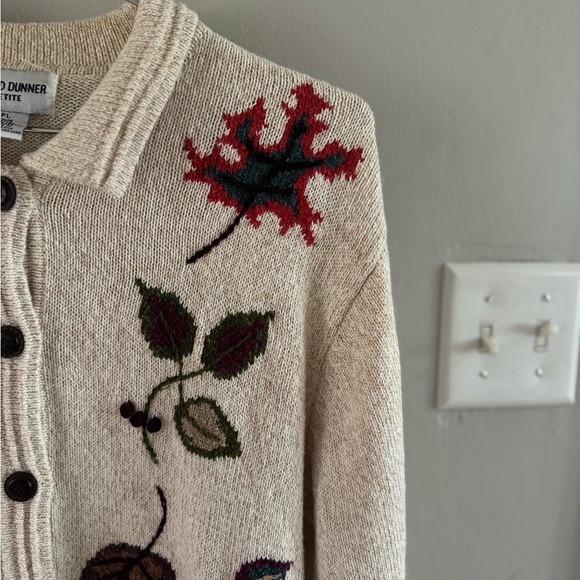 Vintage Alfred Dunner fall leaves cardigan/sweater - Picture 3 of 6